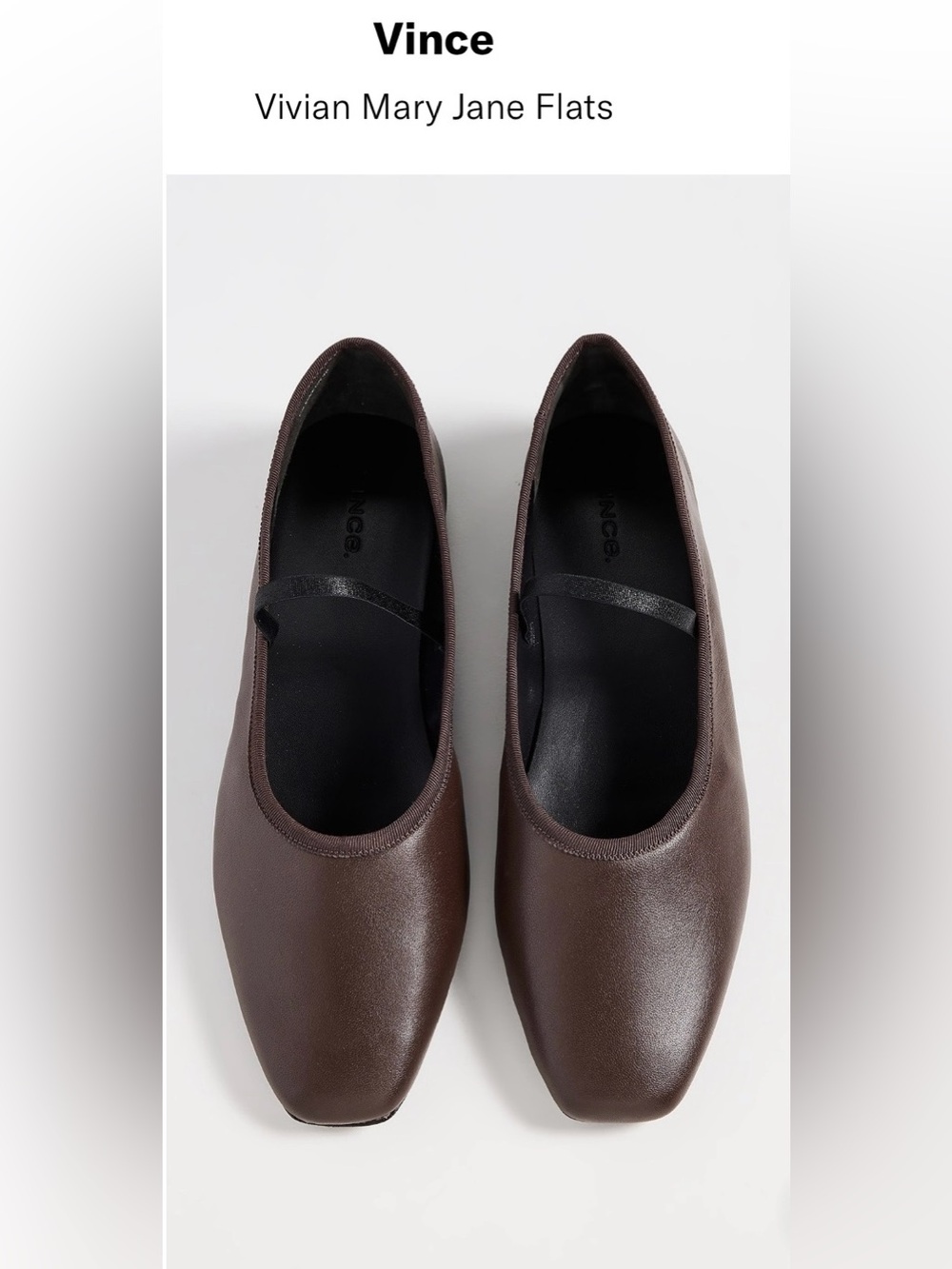 Vivian Leather Mary Jane Ballerina Flats Square Toe size 8.5